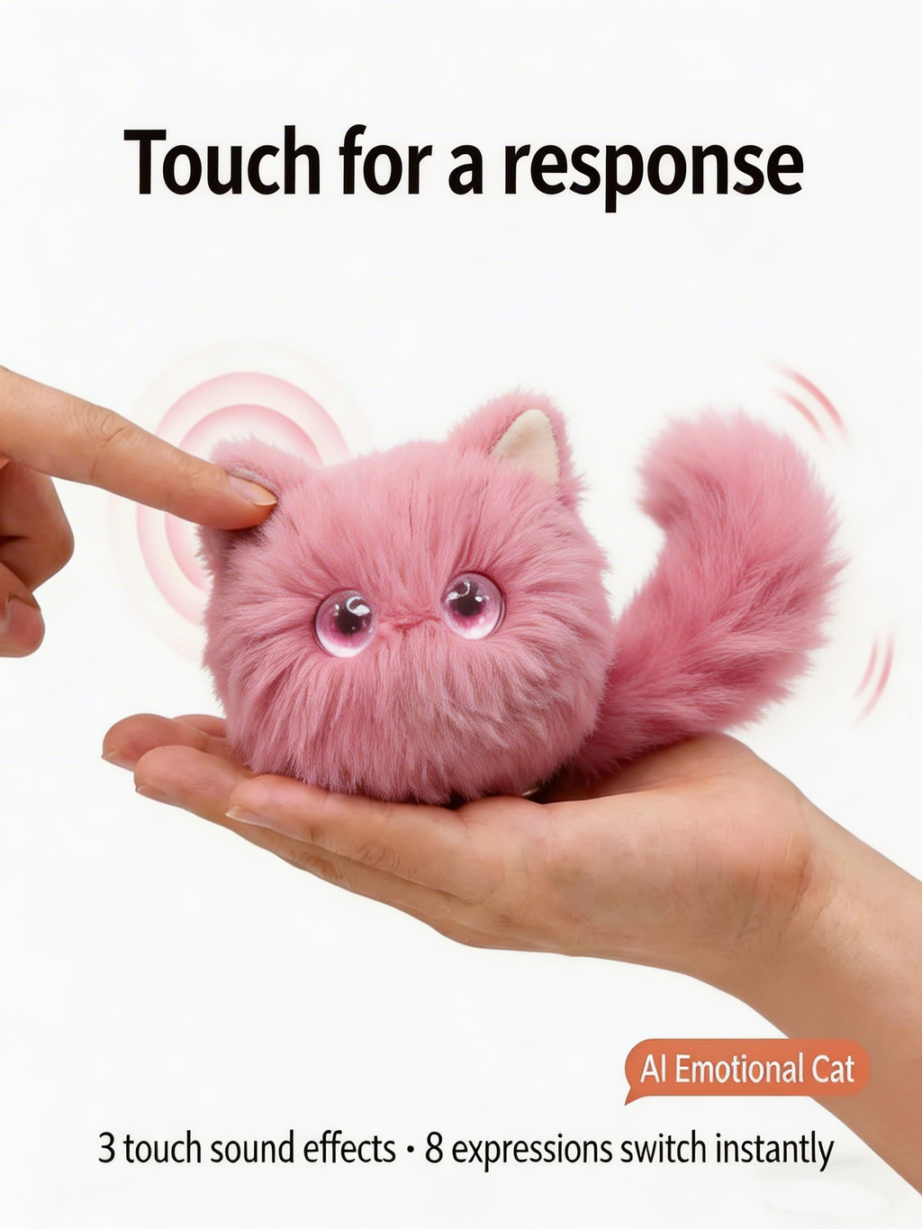 AI Plush Toy for Emotional Support – Smart WiFi Talking Cat with Voice Recognition